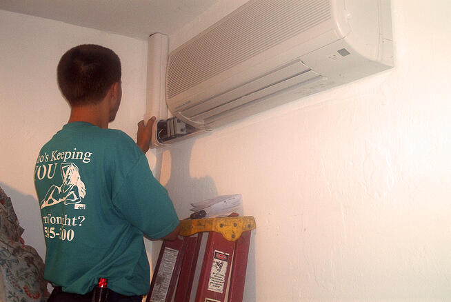 Installing Mitsubishi Ductless Splits to cool an Elfreth's Alley home