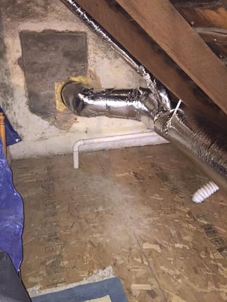 Supply duct for Unico High Velocity in an attic