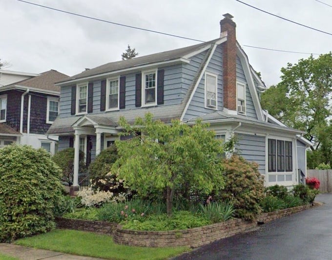 Exterior of a Langhorne, PA home upgraded from oil heat to a Trane natural-gas furnace.