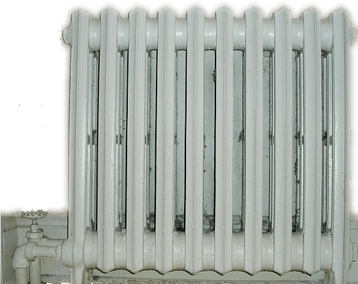 An old, household radiator from the 1920s.