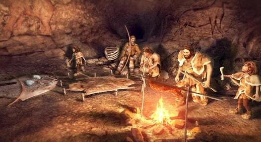 Humans utilized cave dwellings in the early days to stay warm in harsh winters.