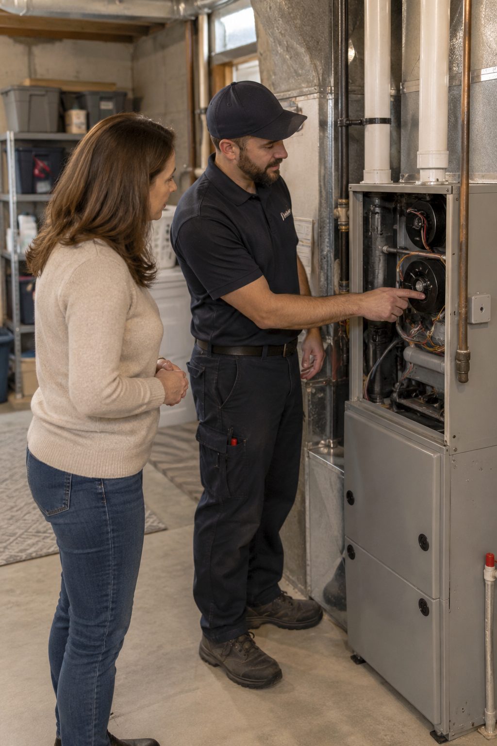 ECI Comfort technician providing reliable furnace tune up in Yardley - PA ECI Comfort technician providing reliable furnace tune up in Yardley - PA
