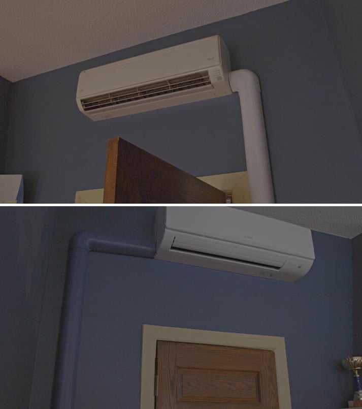 Line hide for ductless mini split