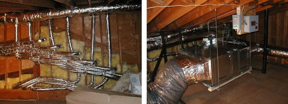 ECI installs high velocity system in Beach Haven, NJ attic.