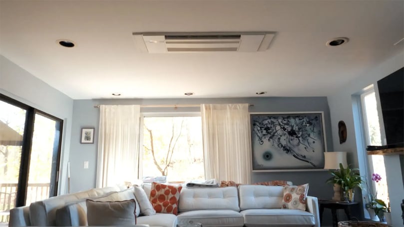 Ductless mini split ceiling cassette in Bucks County