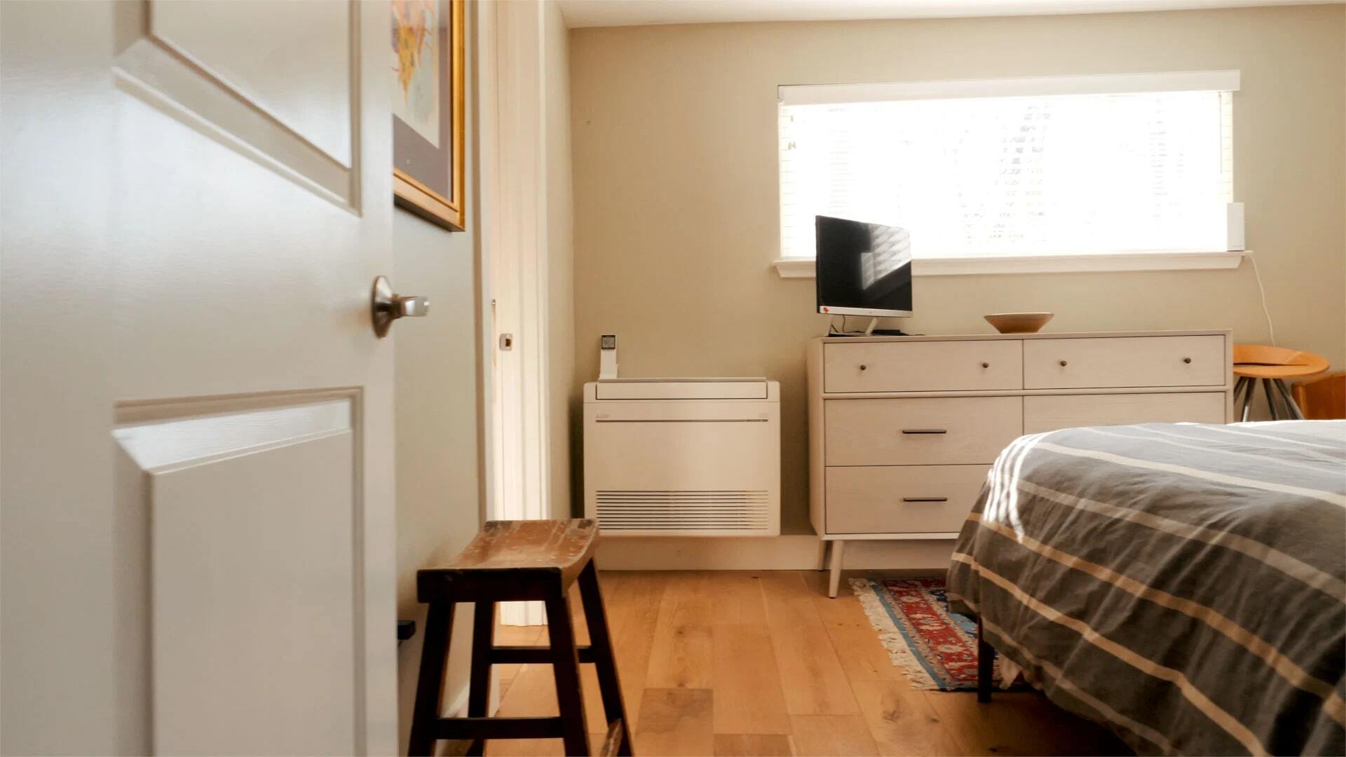 Low-wall or floor air handler for a guest bedroom in New Hope, PA