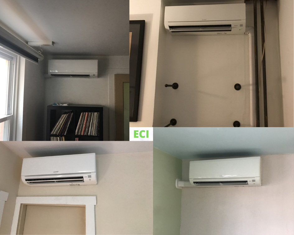ECI installs crews are experienced in making Ductless splits fit in many areas of your home.