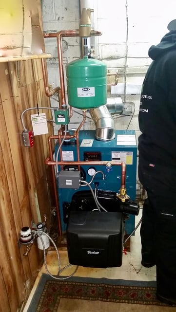 The new and efficient Burnham boiler ECI installed in Bensalem, PA. 