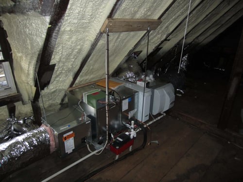 High velocity system installed in historic home in Chestnut Hill