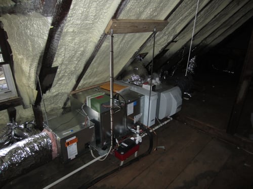 High velocity system installed in historic home in Chestnut Hill