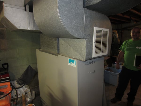 ECI installed a furnace where the customer can use propane for all their heating needs, using less energy than before. 