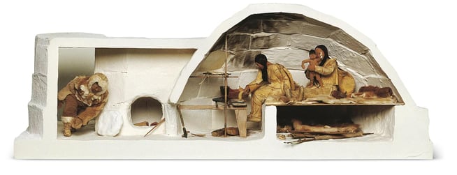 Our ancestors used igloos to keep warm in the winter when we did not have heaters