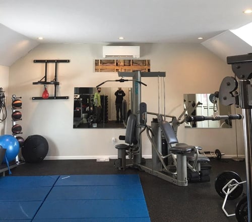 Mitsubishi Ductless Mini Split in Home Gym