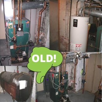 Old boiler before ECI installs a new one. 
