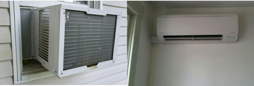 Ductless AC replaces window unit