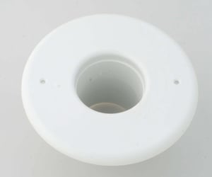 Image of high velocity system wall unit. It is small and round in shape and can be hidden easily with its small size and multiple color choices.