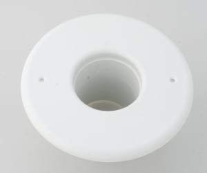 Image of high velocity system wall unit. It is small and round in shape and can be hidden easily with its small size and multiple color choices.