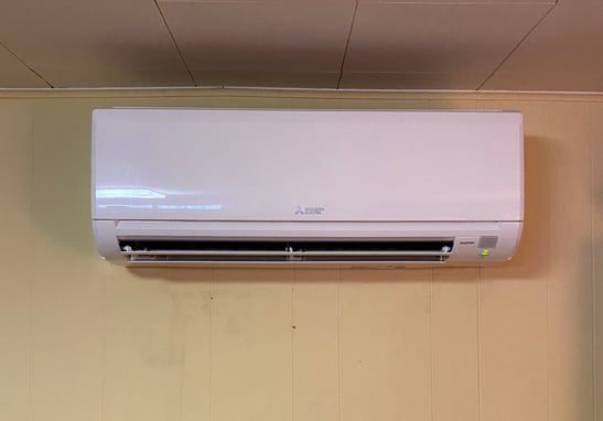 Mitsubishi indoor unit install in Philadelphia master bedroom