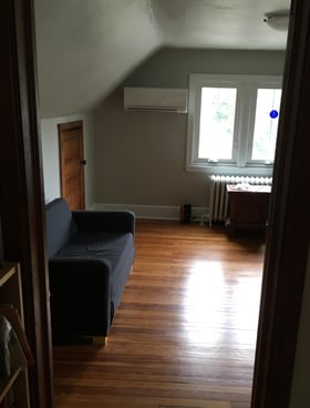 High ceiling air handler in bedroom in Ardmore, PA.