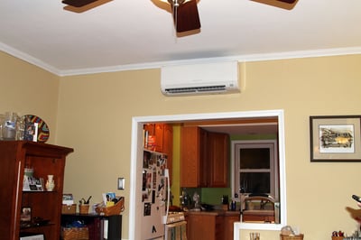 Ductless wall unit in Fairmount Park rowhome