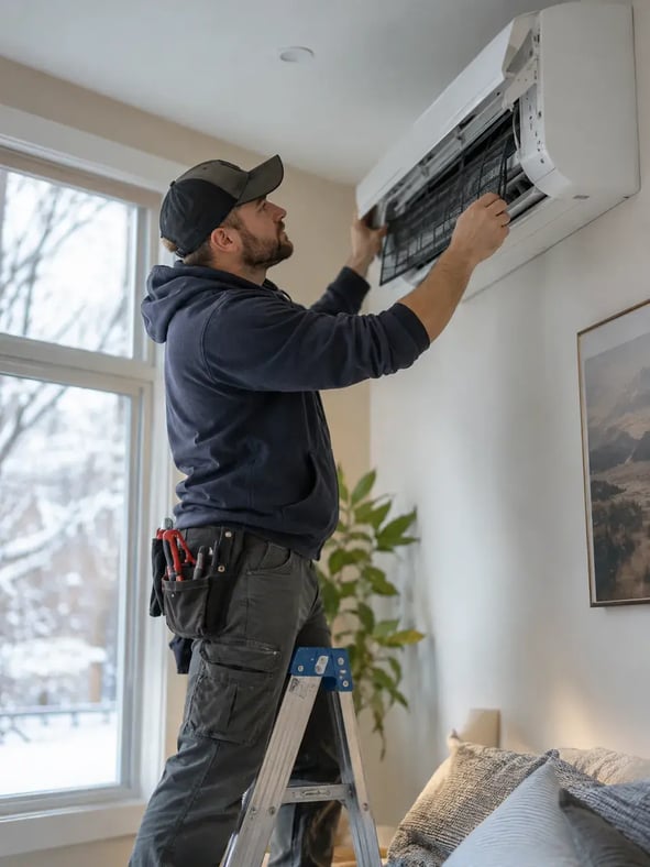 ECI Comfort technician providing expert HVAC contractor services in Blue Bell - PA ECI Comfort technician providing expert HVAC contractor services in Blue Bell - PA