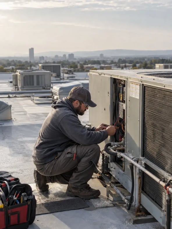 ECI Comfort technician providing trusted HVAC contractor services in Ambler - PA