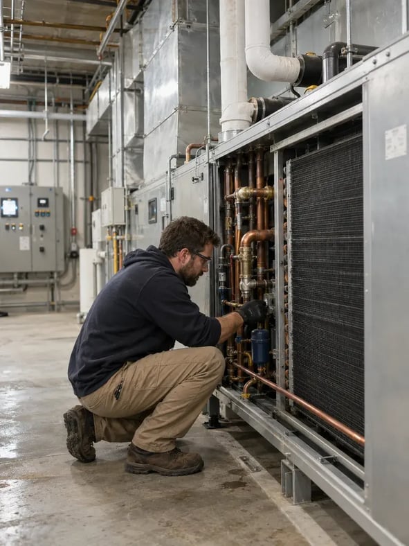 ECI Comfort technician providing reliable HVAC contractor services in Ardmore - PA ECI Comfort technician providing reliable HVAC contractor services in Ardmore - PA