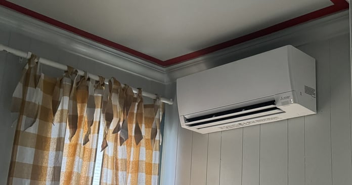 Mitsubishi Mini Split Head on wall