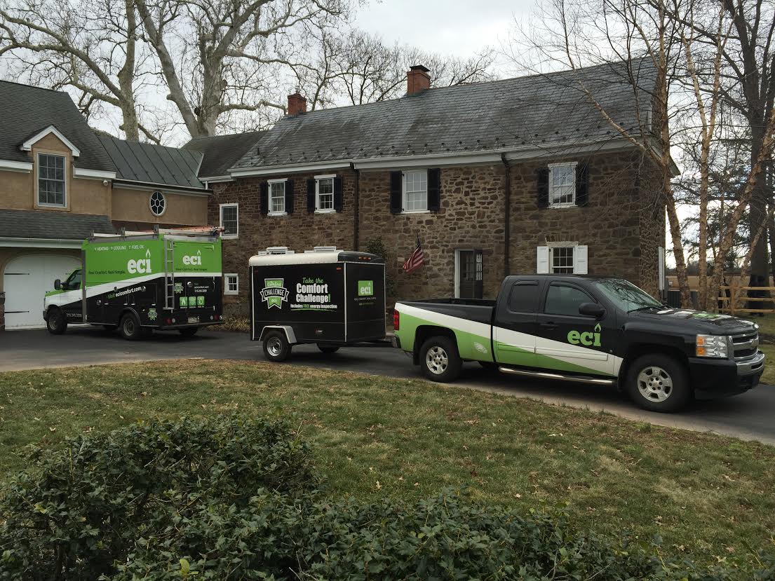 18th Century Stone Farmhouse Gets High Velocity Cooling in Yardley, PA