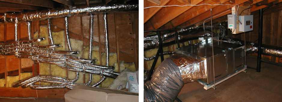 ECI installs high velocity system in Beach Haven, NJ attic.