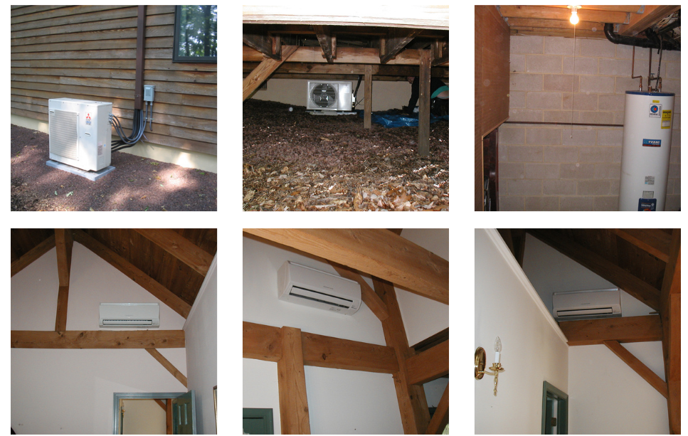 Photos of the installation of Mitsubishi ductless mini-splits in Doylestown, PA. 