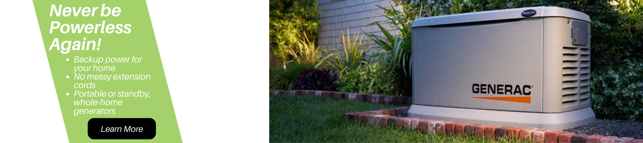 Get backup power with a whole-home Generac generator