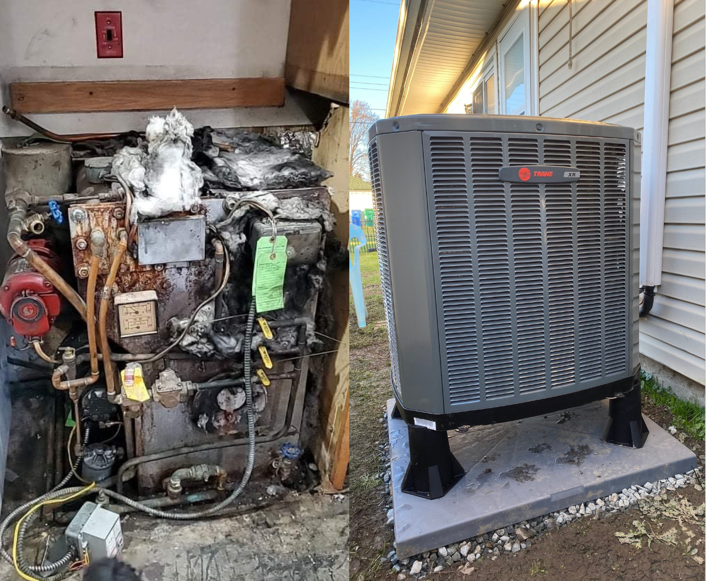 ECI Gifts Levittown, Pa. Homeowners With New Trane Heat Pump After Original Oil Boiler Went Up In Smoke