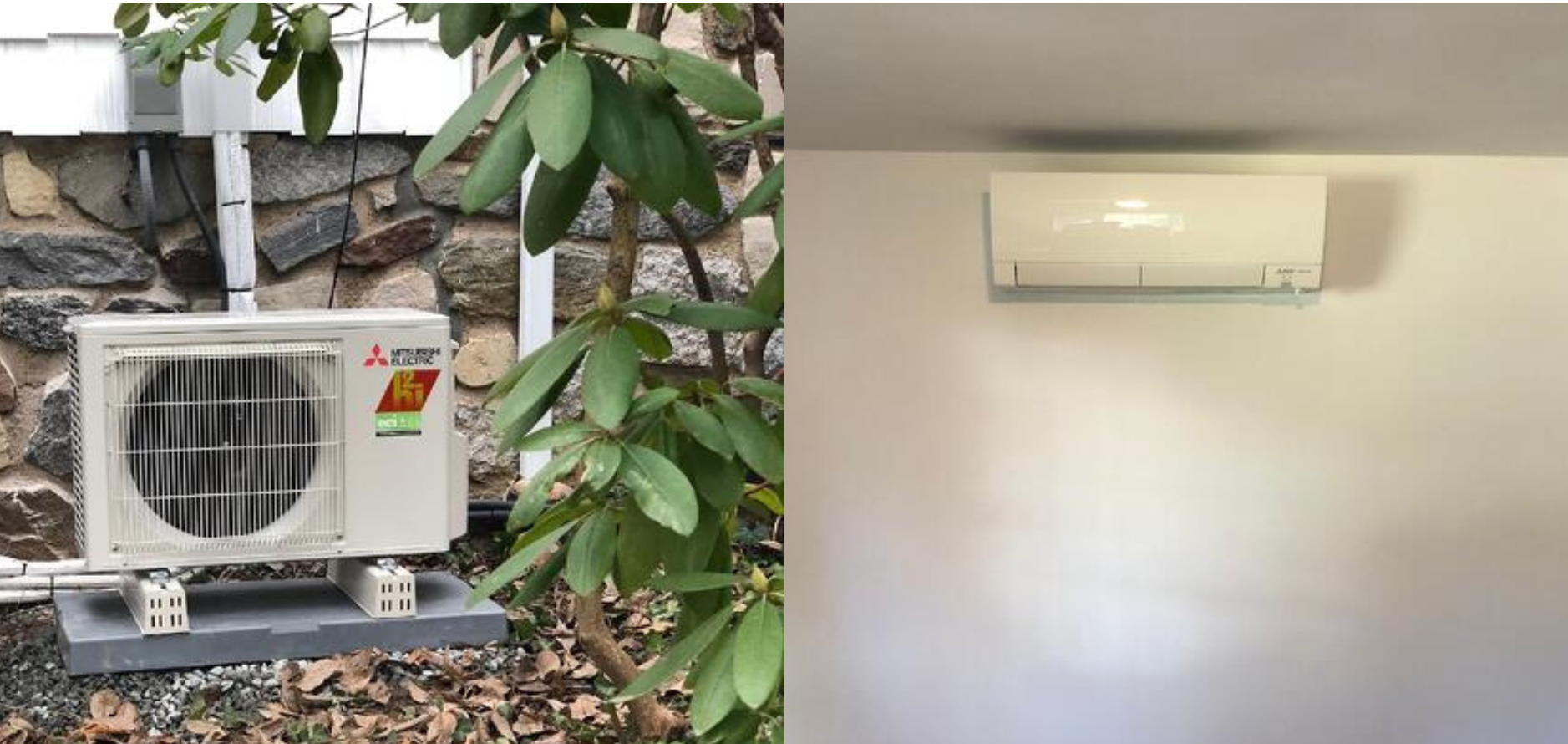Merion Station outdoor hyper heat pump installed with single zone Mitsubishi unit